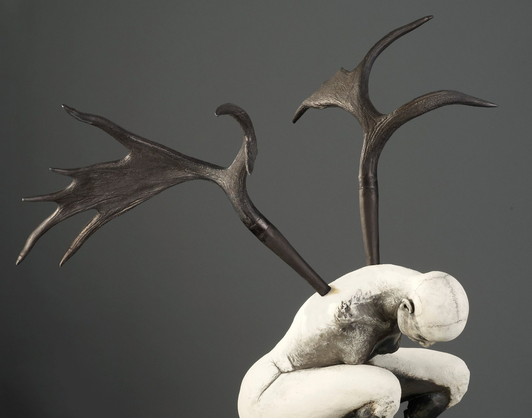 Black Crouch 65x54x40 - Susannah Zucker Contemporary Ceramic Clay Sculpture Art