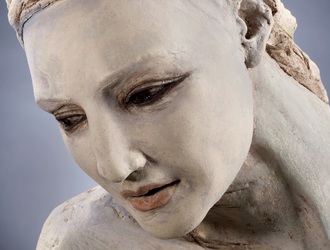 Life Support Crutch 83x33x22 - Susannah Zucker Contemporary Ceramic Clay Sculpture Art